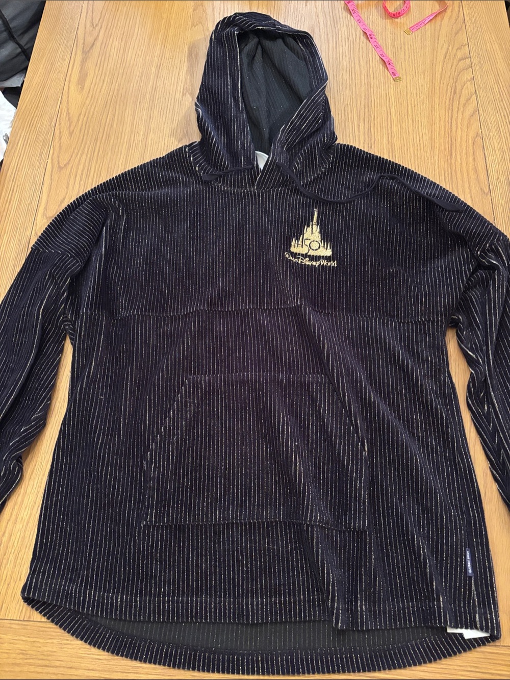 Walt Disney World Hooded Spirit Jersey Embroidered Metallic 50th Anniversary